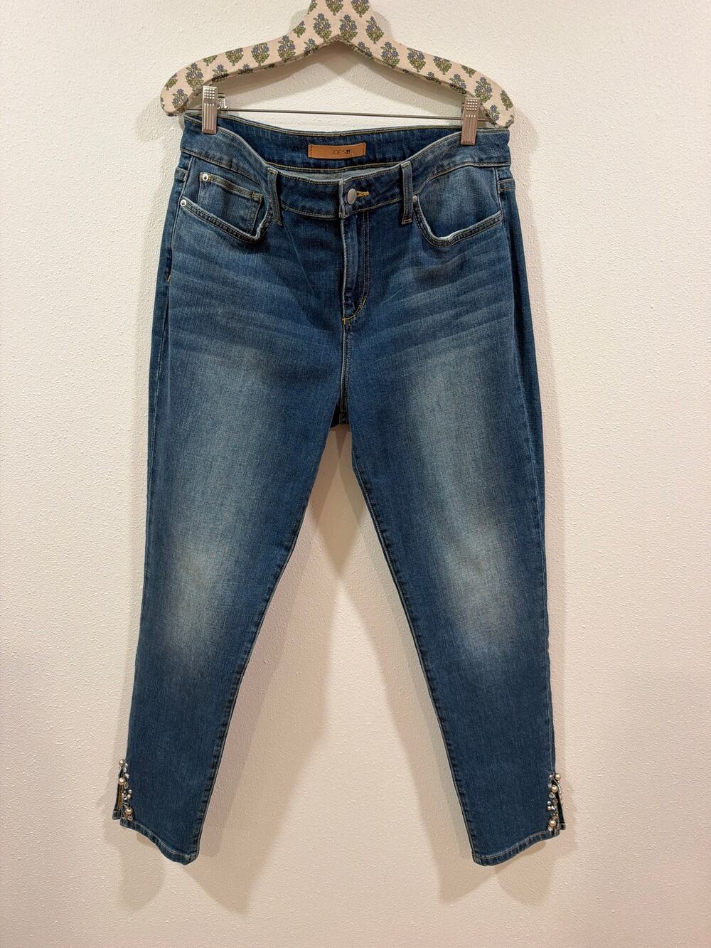 Joes Jeans The Icon Mid Rise Skinny 32Ankle W/ Embellishments